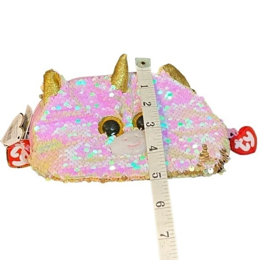 TY Fashion Flippy Sequin Accessory Bag - FANTASIA the Unicorn (8 inch) nwt